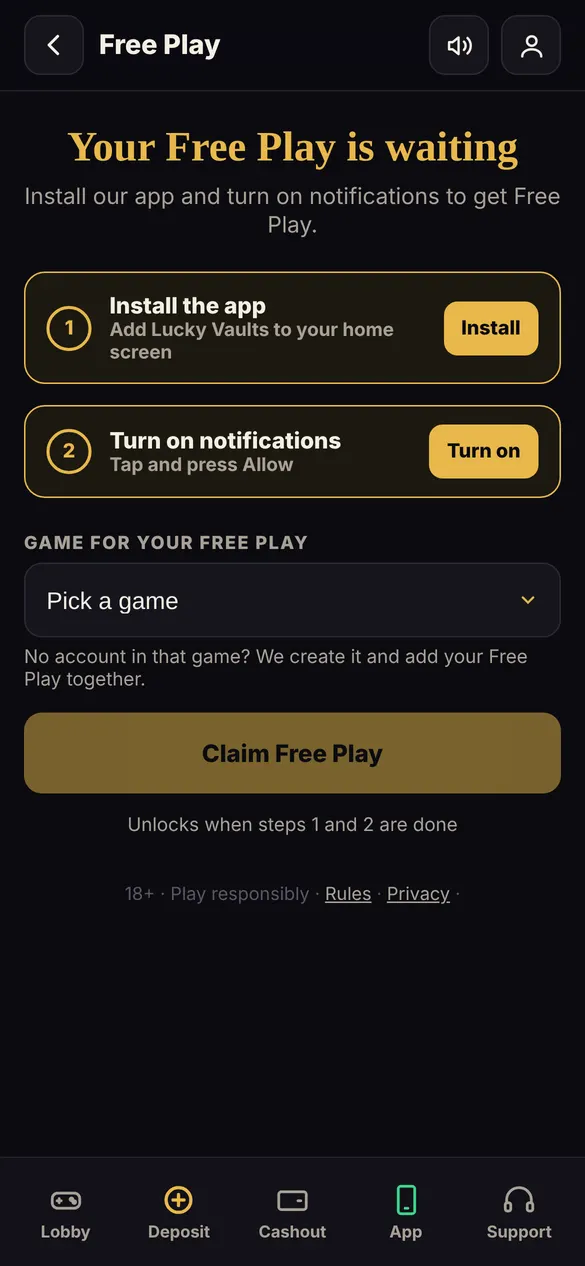 Install the app and turn on notifications